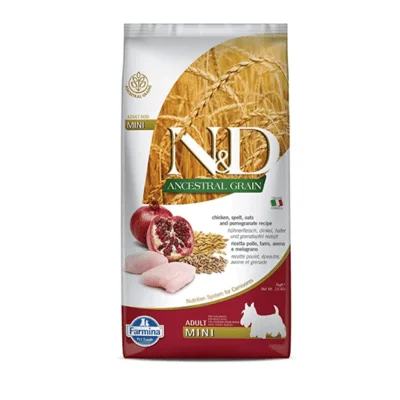 Farmina N&D Ancestral Grain Chicken & Pomegranate Adult Mini Dog Dry Food
