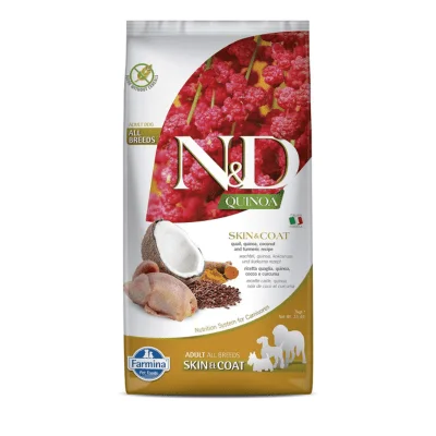 Farmina N&D Quinoa Quail Coconut & Turmeric Skin & Coat All Breed Dog Dry Food