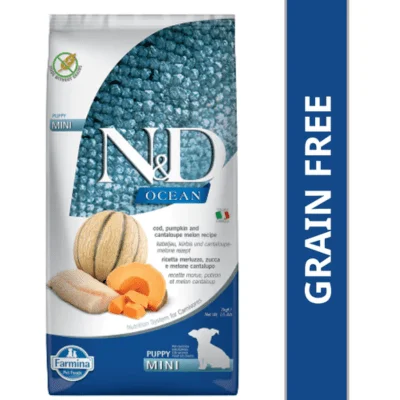 Farmina N&D Ocean Codfish Pumpkin & Cantaloupe Melon Puppy Mini Dry Food