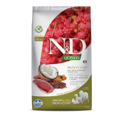 Farmina N&D Quinoa Duck Coconut & Turmeric Skin & Coat Grain Free All Breed Dog Dry Food