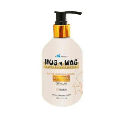 Hug n wag luxury dog shampoo deodorizing 350ml